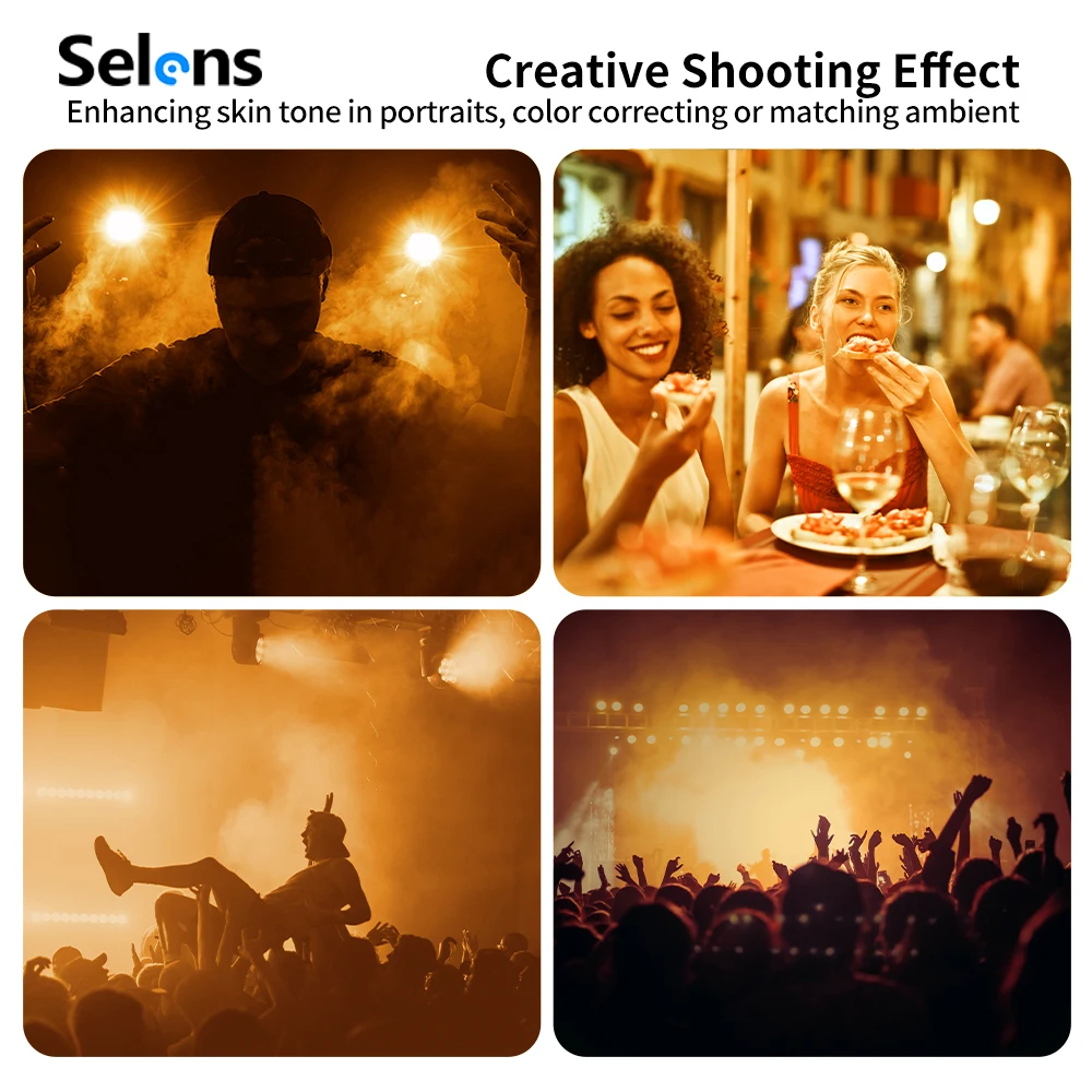 4 قطع من فلتر المواد الهلامية للإضاءة مقاس 16 × 20 بوصة باللون البرتقالي الشفاف لتصحيح الألوان، CTO كامل لاستوديو الصور باللون الأحمر