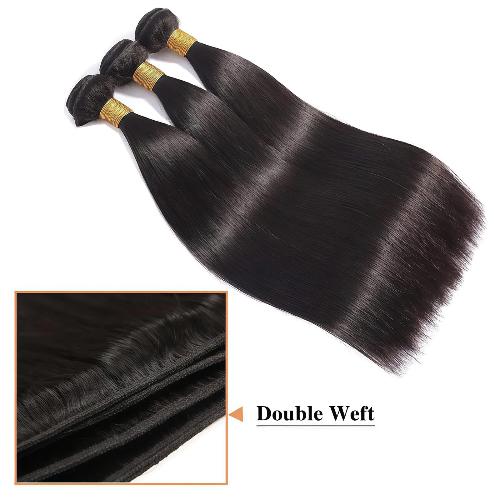 30 40 بوصة العظام مستقيم 100% نسج على شكل شعر إنسان حزم وصلات شعر خام البرازيلي الطبيعي الأسود 3 4 عروض الحزمة غير المجهزة #5