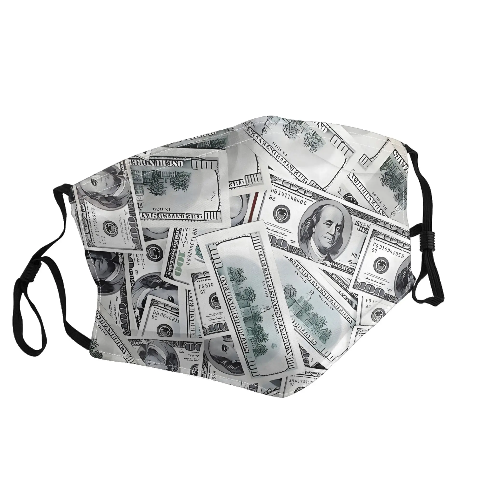 

Маска с принтом в виде стодолларовых купюр, унисекс, для активного отдыха, модная, с принтом