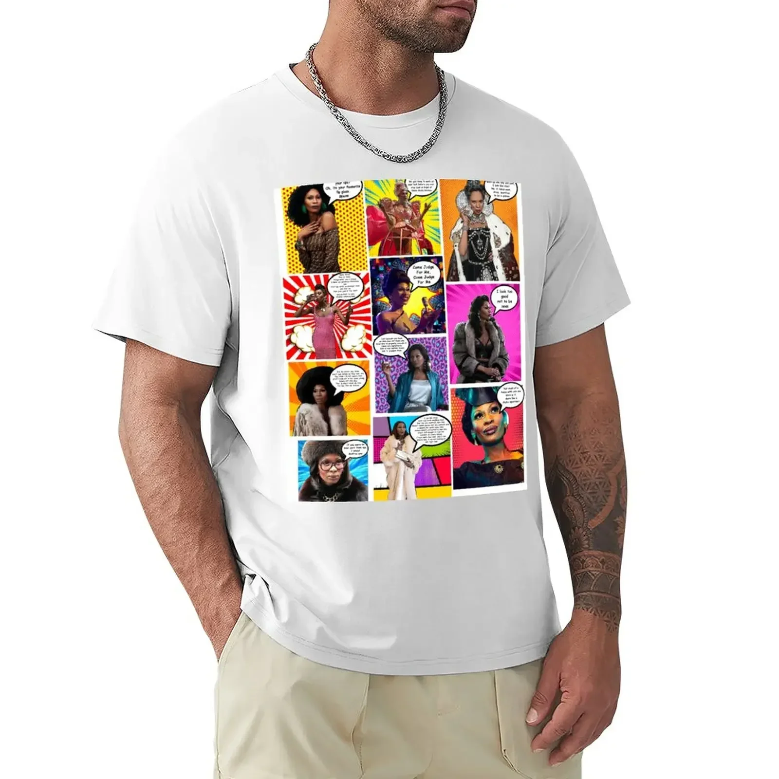 Strike A Pow WOW Pose With Elektra Abundance-Evangelista T-Shirt man clothes quick drying designer shirts anime shirts men