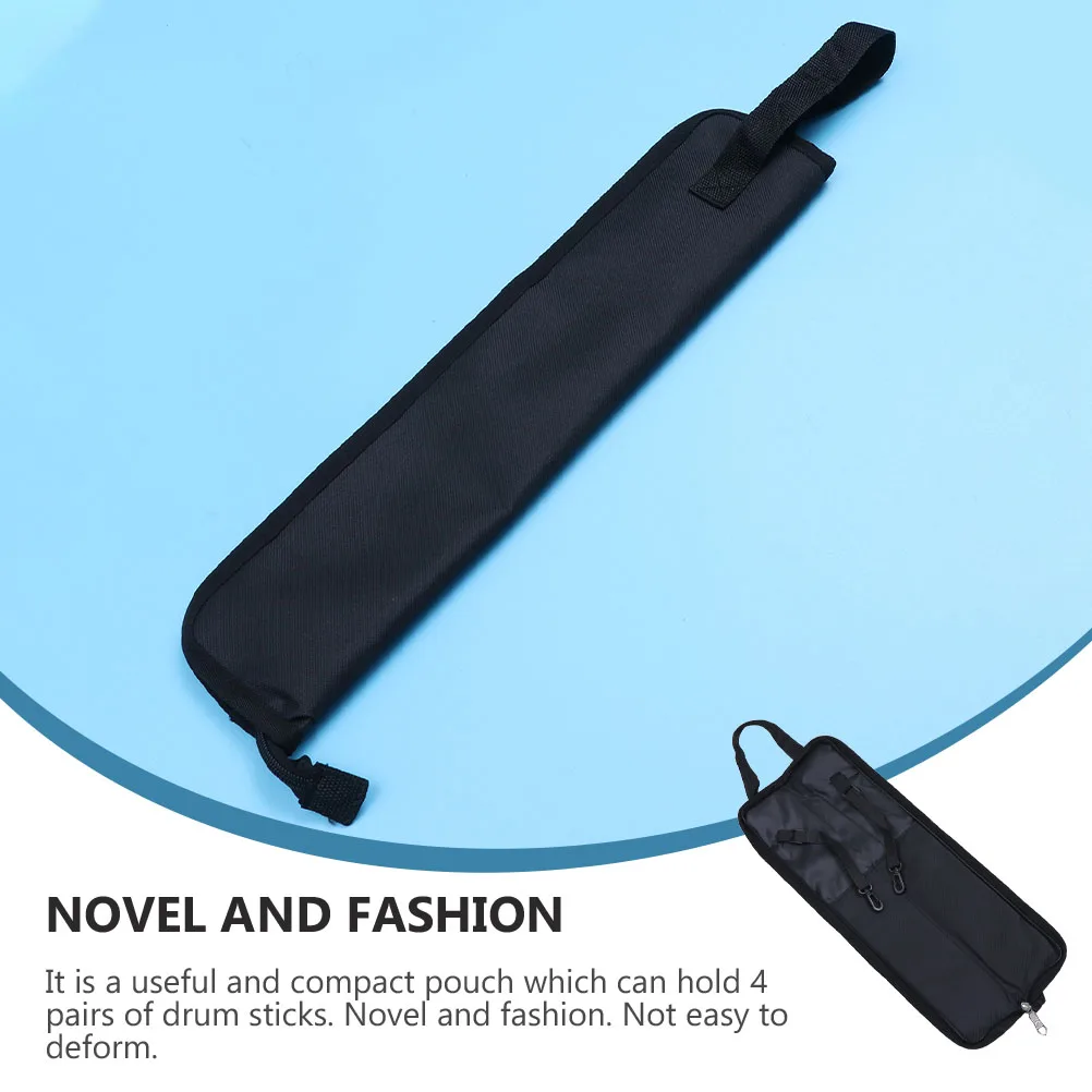 

2 Pcs Drumsticks Bag Storage Hanging Percussion Holder Case Backpack Portable Black Bags