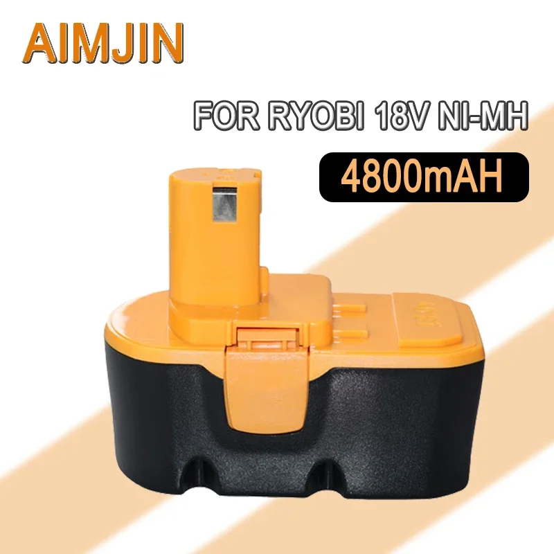 สำหรับ P101 P100 Ryobi แบตเตอรี่สำรอง18V 4800mAh ใช้ได้กับ ABP1803 ABP1801 BPP1820เครื่องมือไฟฟ้าไร้สาย