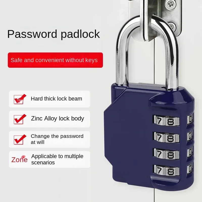 

Metal Outdoor Code Padlock Tool Luggage Door Password Lock Gym Cabinet Schoolbag Padlock