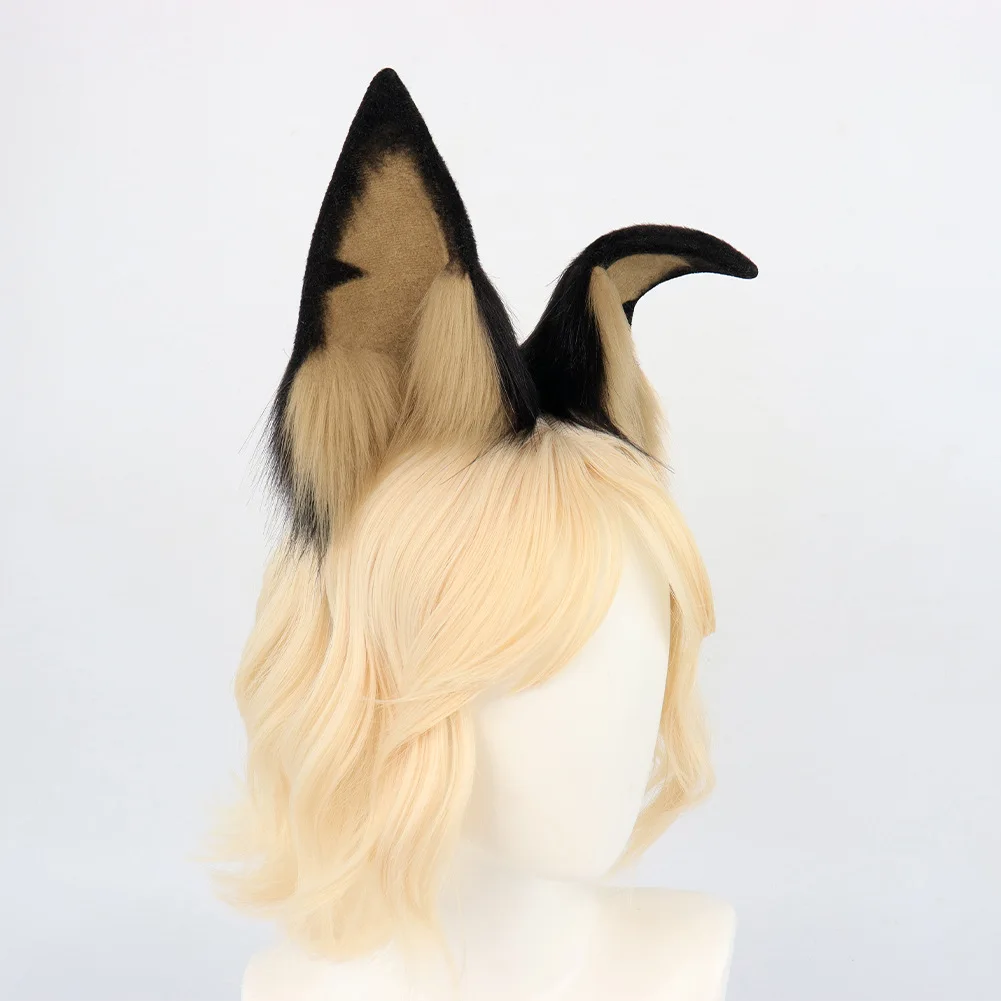 

Handmade Doberman Ear Headband Plush Headgear Comic Exhibition Cosplay Dog Ear Props Simulation Beast Ear Hair Accessories