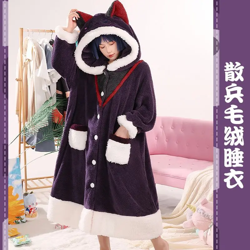 Scaramouche / Tighnari Pajamas GenshinImpact Wanderer Sleepwear Cosplay Doujin Costume Winter Hoodie Pants Pyjamas Christmas