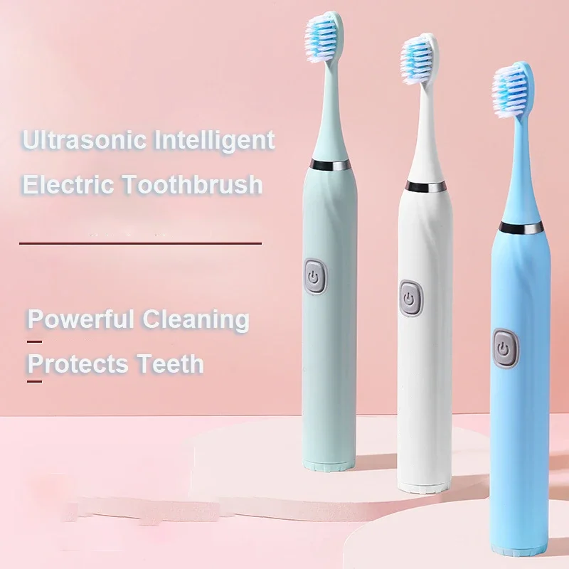 Sonic Electric Toothbrush DuPont Soft Bristles IPX7 Waterproof Ultrasonic Toothbrush Large Button Vibration Toothbrush For Adult