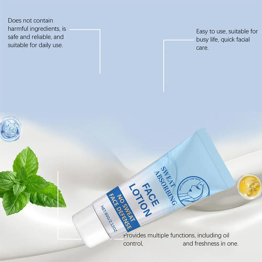 Lotion d'absorption anti-transpirante pour le visage, déodorant naturel puissant pour l'hyperhidrose, anti-transpirant pour le visage