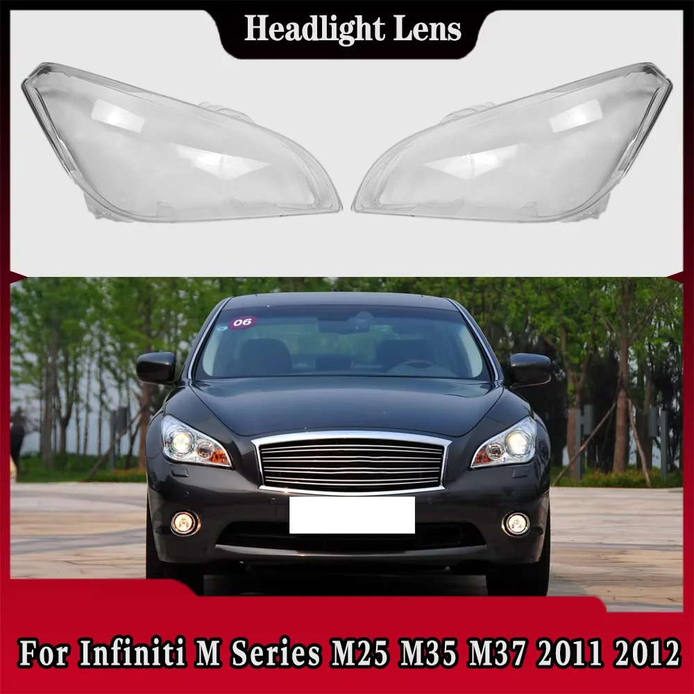 

Headlights Shade Transparent Mask Cover Lens Lampshdade Headlamp Shell Plexiglass For Infiniti M Series M25 M35 M37 2011 2012
