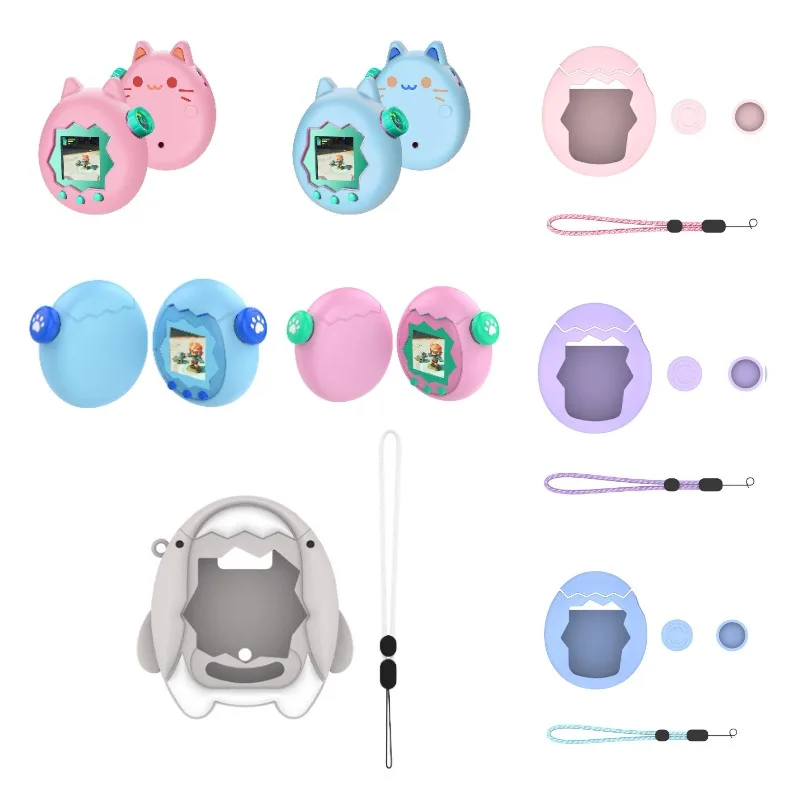 Étui de protection en Silicone pour Tamagotchi Paradise, mignon, avec lanière de doigt, anti-rayures, coque souple, accessoire de jeu