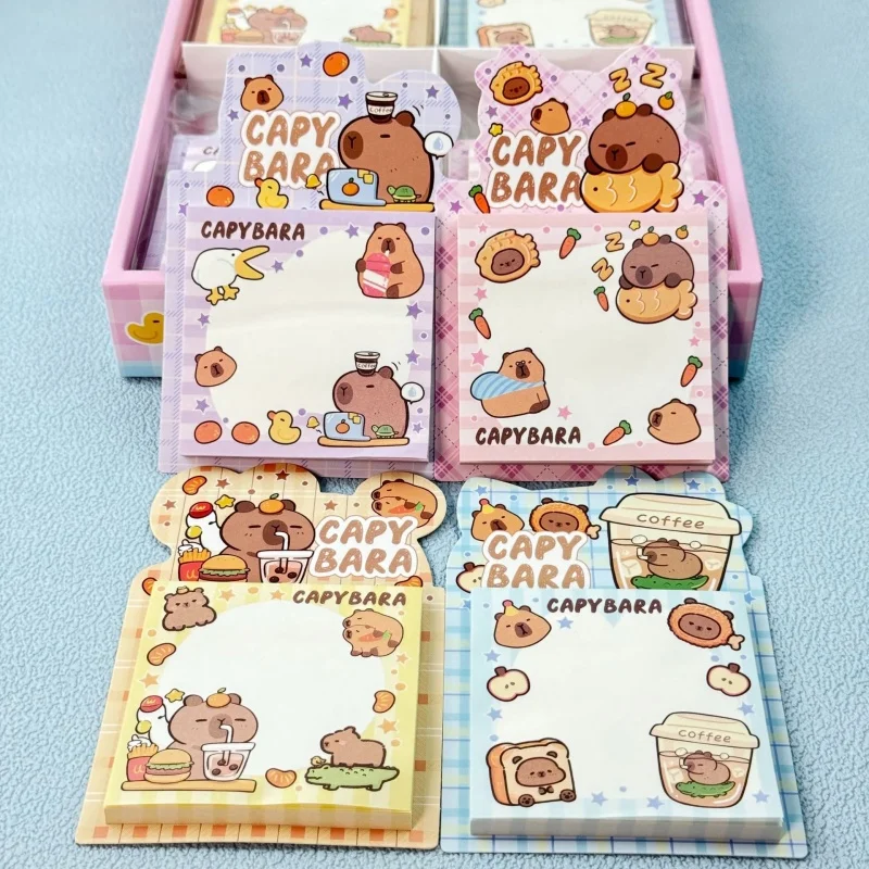 24pcs/lot Kawaii Capybara Memo Pad Cute N Times Stationery Label Notepad Bookmark Post School Supplies
