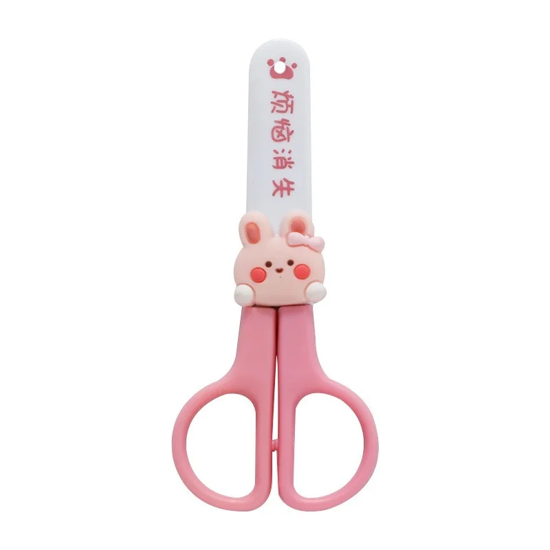 

Multifunction 8 Words Fold Scissors Plastic Handle Student Stationery Handmade Crafts Kids DIY Tool