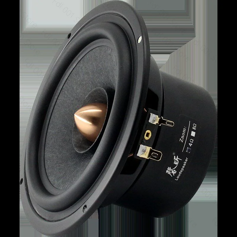 1Pieces  5.25 Inch Full-Range Speaker Driver Unit  Audiophile Grade Wool Fiber Paper Cone 25W