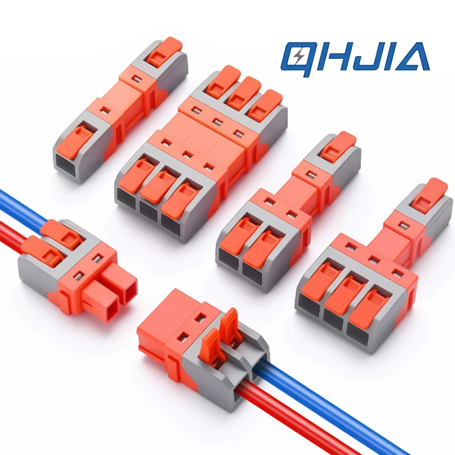 Plug-in Splicable Wire Connector, Copper Core Quick Connection Docking Terminal, Electrical Wire Splitter for LED Lighting