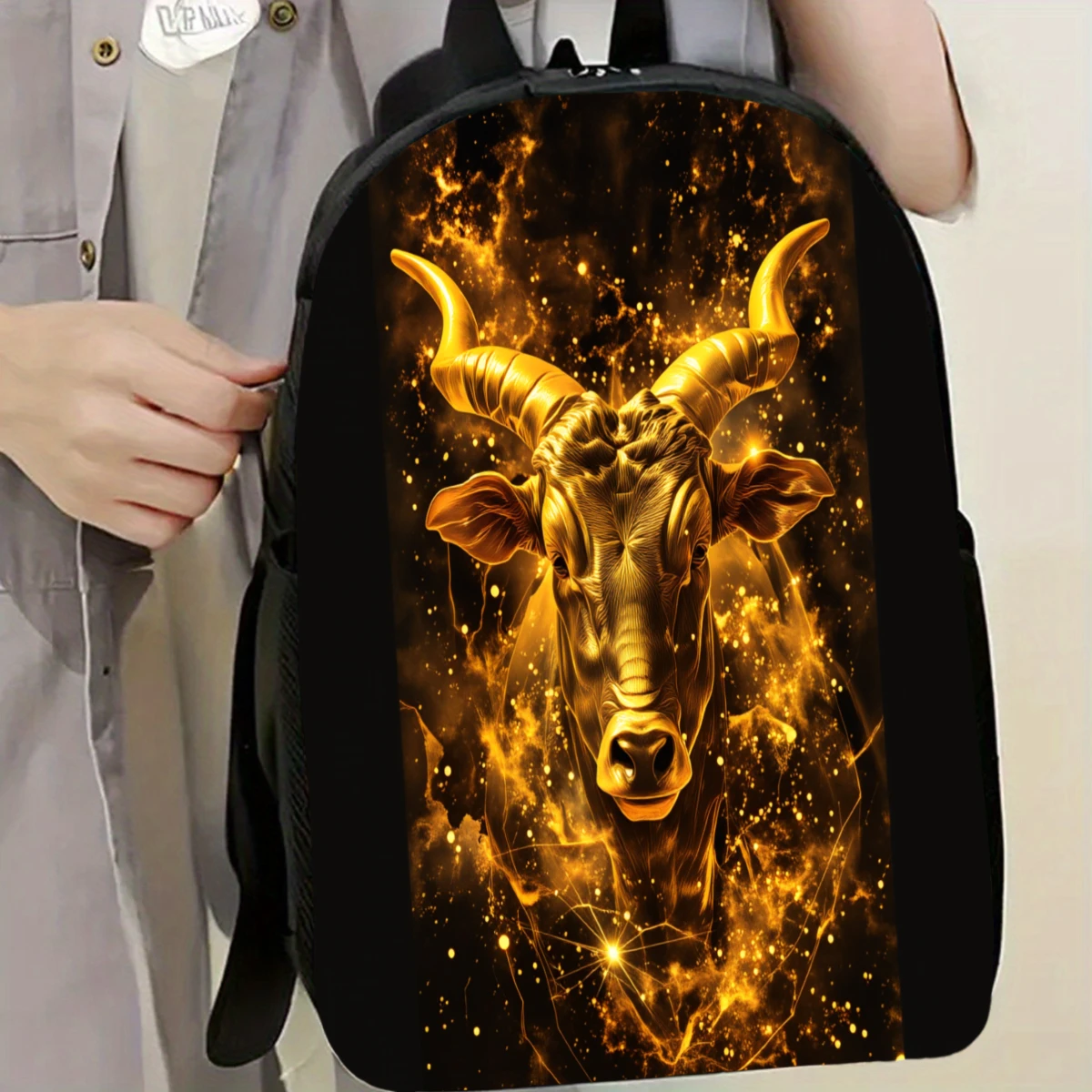 

1Pc double shoulder print backpack, suitable for boys and girls. Lightweight, spacious, with adjustable shoulder straps