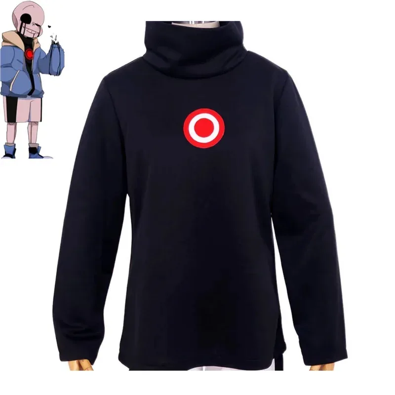 Zz04zz12Juego de anime Undertale Sans disfraz de Cosplay Papyrus Killer Horror Dust Frisk Chara sudaderas con capucha negras jersey hombre diario Sui