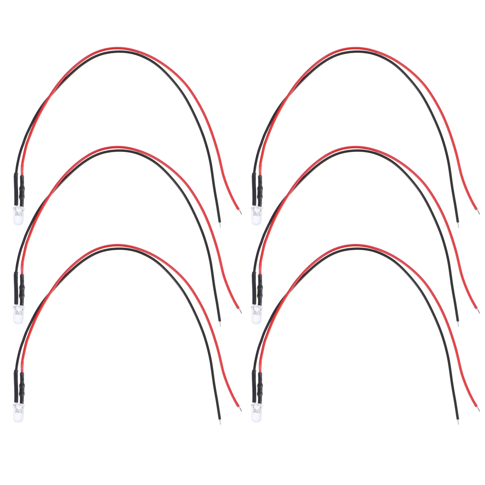 25 Pcs LED Indicator Light Warm Emitting Diode 5mm Lamp Pre-Wired Flash 12V Wiring