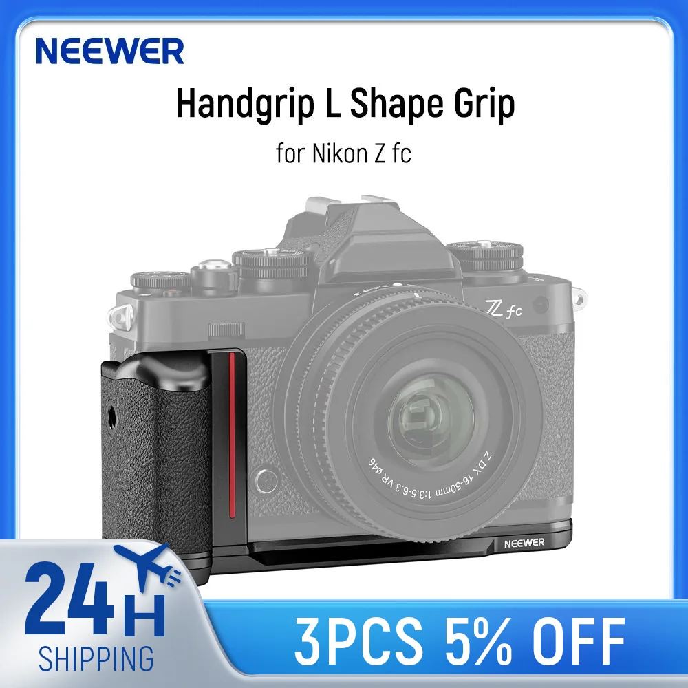 

NEEWER Zfc Handgrip L Shape Grip for Nikon Z fc Ultra Thin Retro Formfitting Camera Mounting Baseplate with Handle