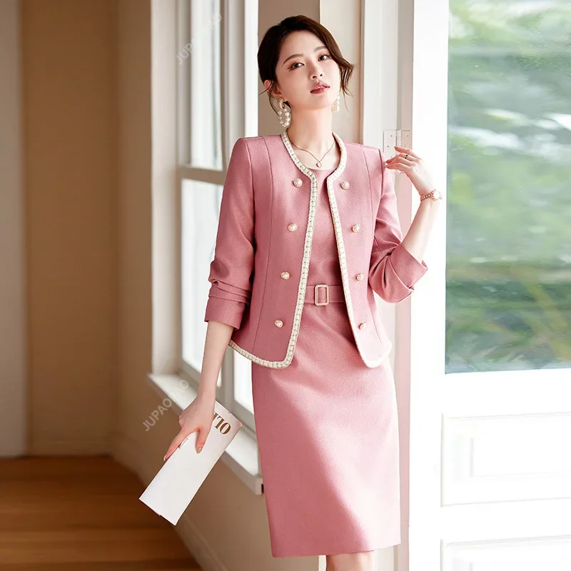 

Spring Women Elegant Casual Jacket High-end Fashion Professional Dress Long Sleeved Professional Suit Retro Commuting Style New