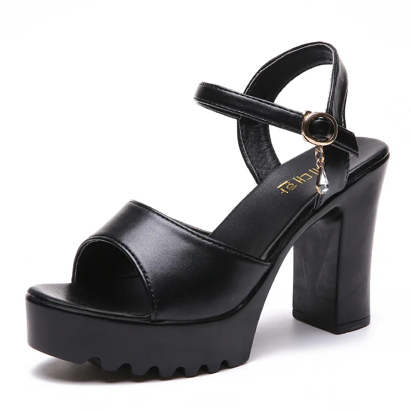 Women Shoes Fish Mouth Platform High Heels Wedges Buckle Slope Sandals Woman Platform High Heels Sandals sandalias de mujer2025