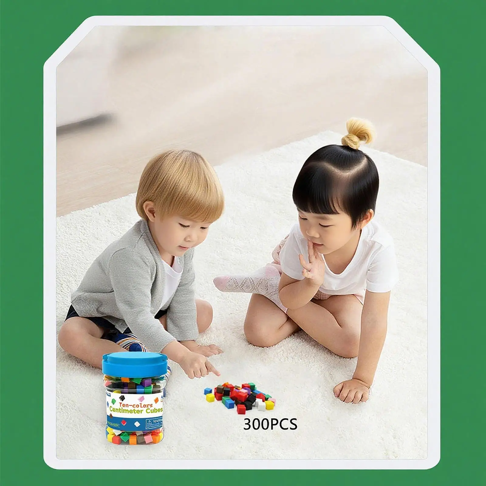 300x centimeterblokjes Telblokjes voor voorschoolse activiteiten Elementair