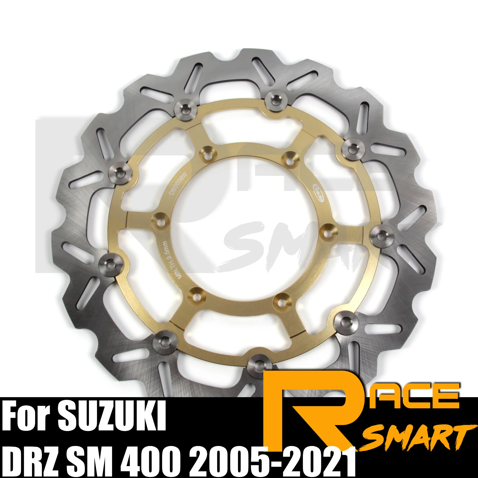 For SUZUKI DRZ SM 400 2005-2021 Motorcycle CNC Front Brake Disc Rotors DRZ400SM DRZ-400SM 2006 2007 2008 2009 2010 2011 2012 13