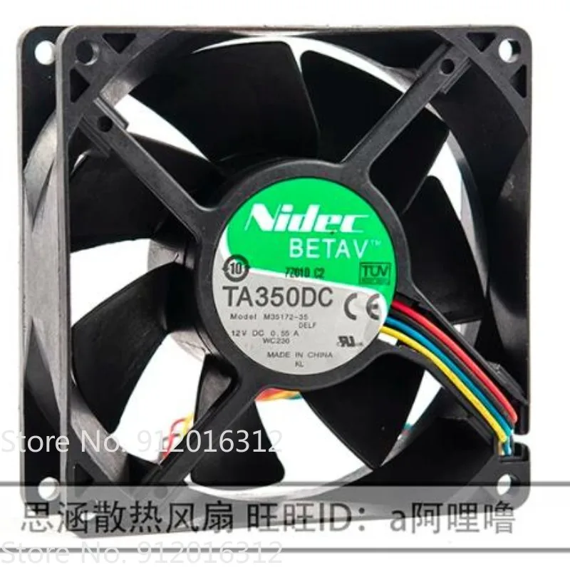NEW CPU Fan for NIDECTA350DC M35172-35 9032 12V 0.55A 4-wire Temperature Control Fan 90 * 90 * 32mm
