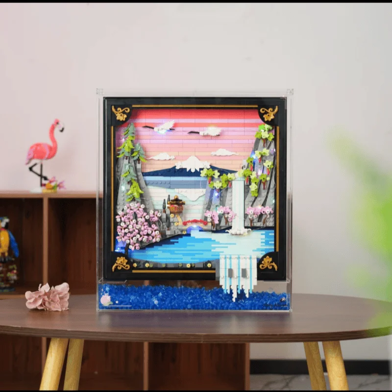 2026 popular new art building blocks  cherry blossom scenery  pieces suitable for holiday gifts and home decoration