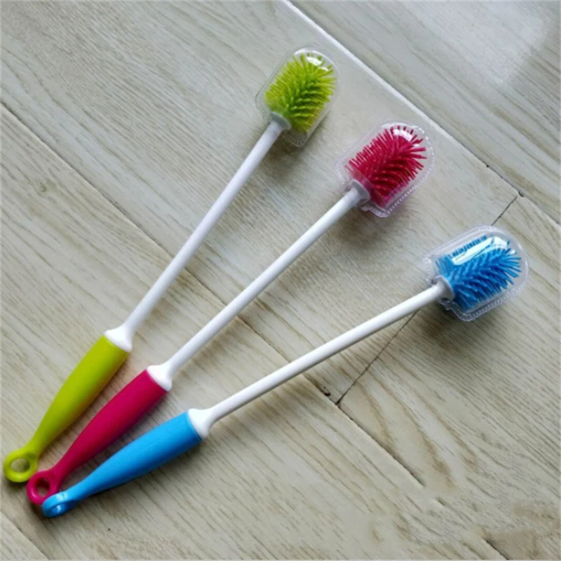 Silicone Bottle Brushes Cleaning Cup Brush For Glass Bottle Feeding Cleaning Brush Bottle Brush Coffe Tea