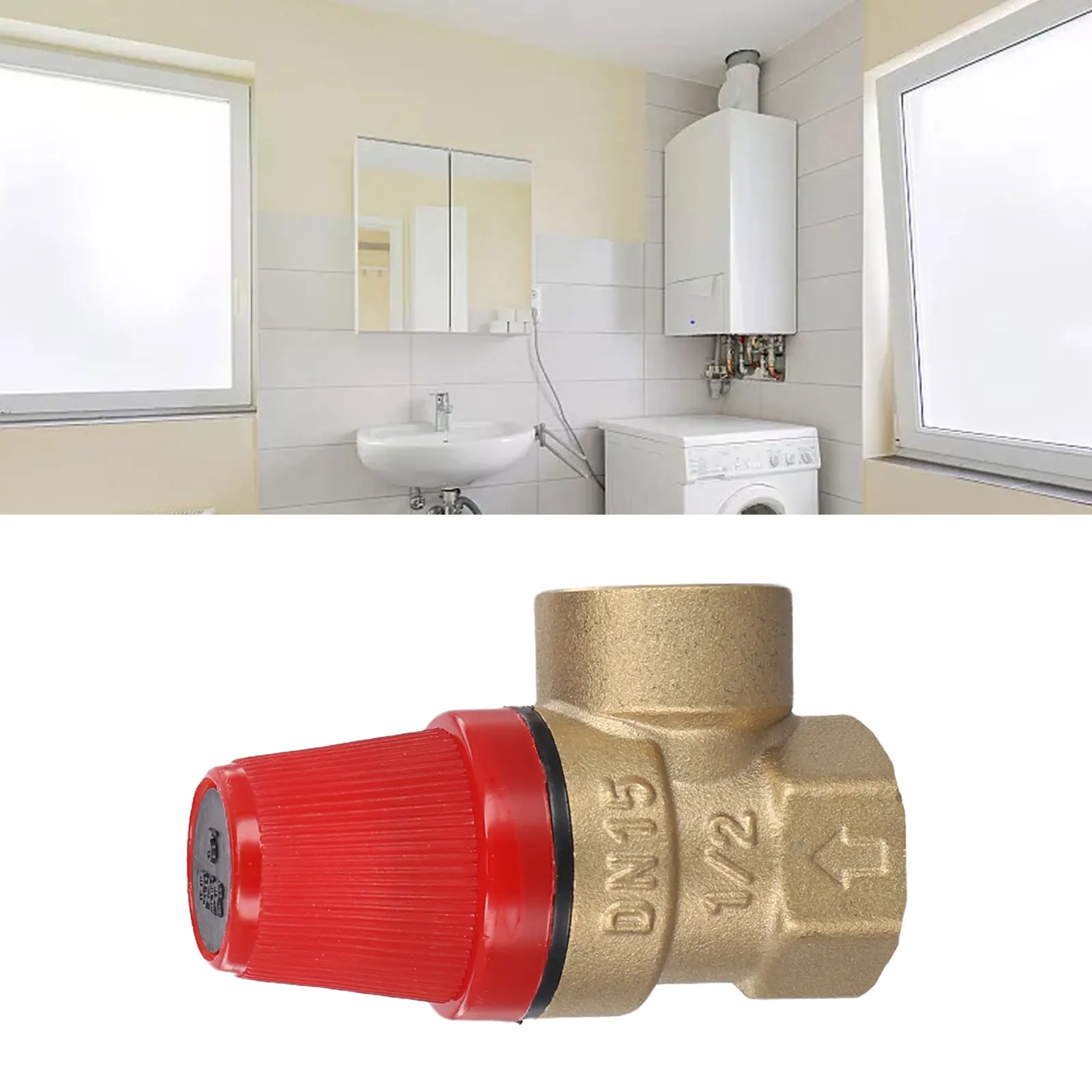 Diaphragm Brass Safety Valve for Heating Systems Pressure Range 3 to 6 Bar Reliable Drain Valve for Safe Operation