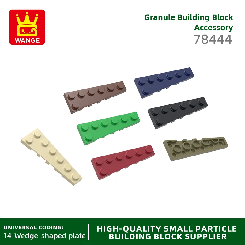 Wange 78443 100g/79pcs 6x2 Right Wedge Plate Building Blocks Moc Accessories Compatible Assembles Bricks Children Toys Gift Box