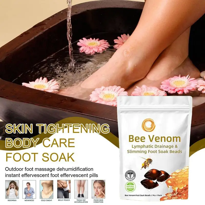 10Pcs Natural Herbal Foot Soak Gel Detox Capsule Foot Cleansing Bath Soak Beads Slimming Feet Reflexology Spa Relax Foot Care