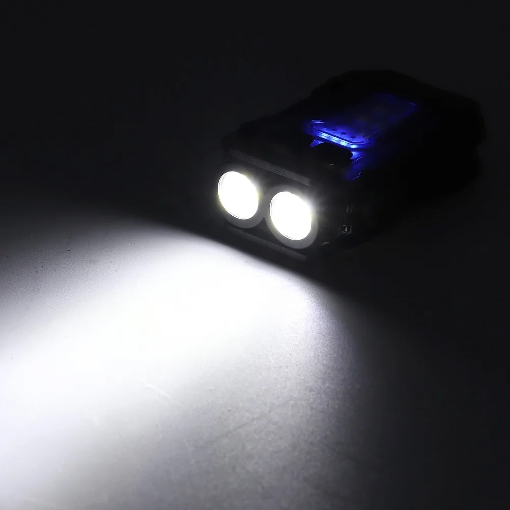 

Durable 800mAh Keychain Flashlight 8 Gears Powerful Light Keychain Light Black Portable Light Night Running