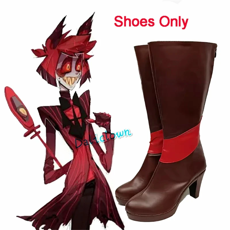 

♬2026❤Anime Hazbin Cosplay Hotel ALASTOR Cosplay Costume Halloween Party Uniform Men Women Jacket Red Suit Wig With Ears Shoes ❤