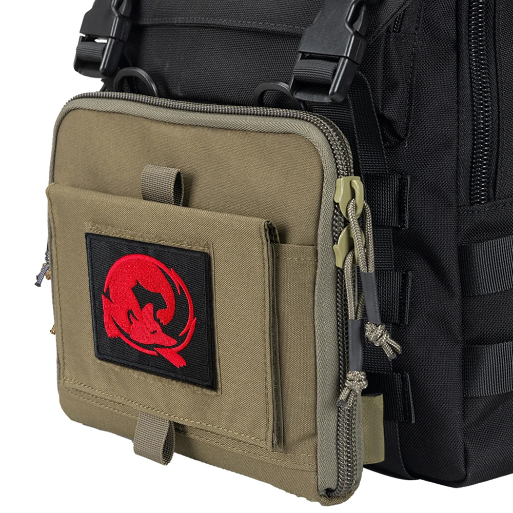Parche táctico bordado zorro rojo – Insignia de moral con velcro - imagen 4