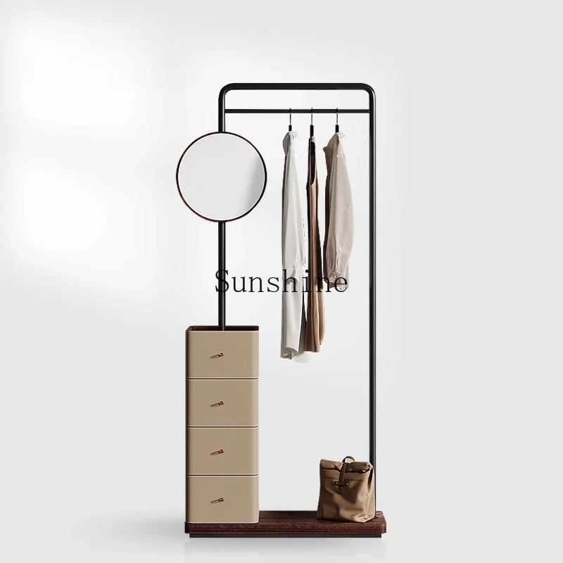 

Italian minimalist coat rack entry stainless steel high-grade light luxury floor hanging clothes rod