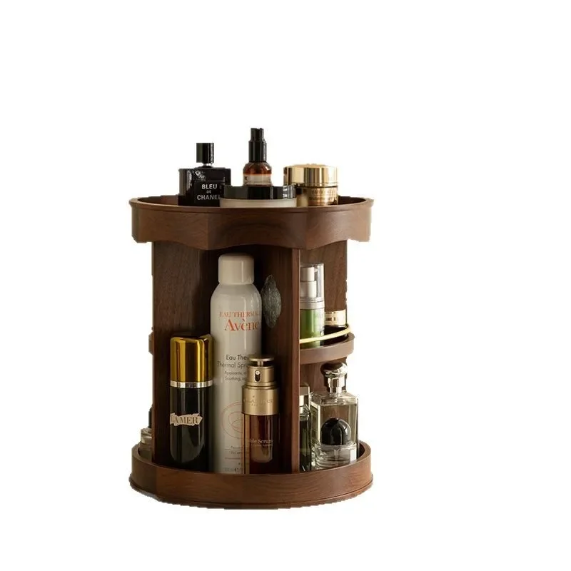 

Cosmetics Storage Box Desktop Premium Skin Care Products Dresser Shelf Wooden Medium Antique Perfume Storage Rack