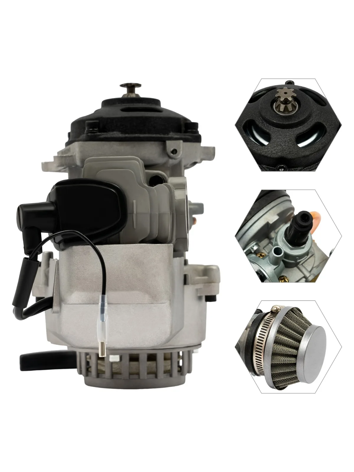 AliExpress NONE 2-Stroke 49cc Engine Motor Mini Bike Pocket Bike Engine 3HP 12500rpm Air Cooled Pull Start for Mini Bike Pocket Bike Moped