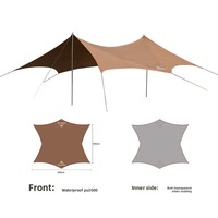 Mounthiker Camping Tent Beach Tent Folding Portable Picnic Family Tent Outdoor Camping Large Multi-person Rainproof Sunshade