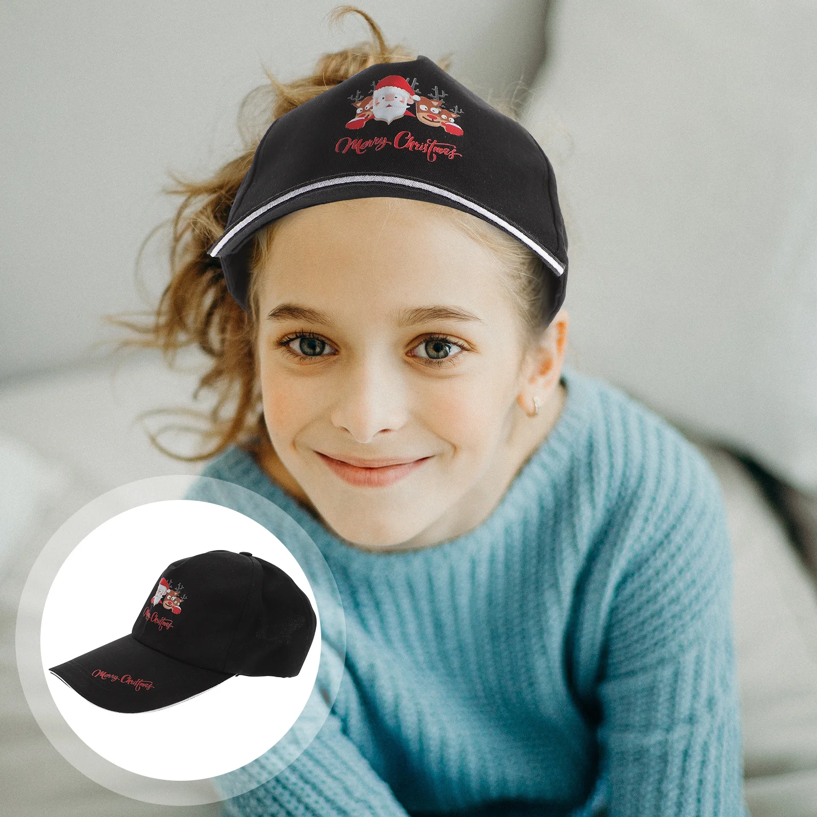 

1Pcs Christmas Santa Claus Baseball Cap Cotton Hat Outdoor Sun Protection Peaked Cap Festival Casual Style Outdoor Sun Hat