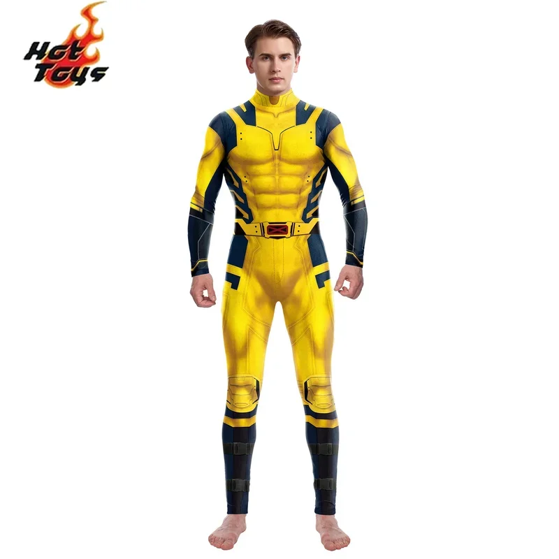 ألعاب ساخنة ديدبول ولفيرين أزياء تنكرية للبطل الخارق للرجال بدلة الهالوين بدلة أداء للحفلات Zentai