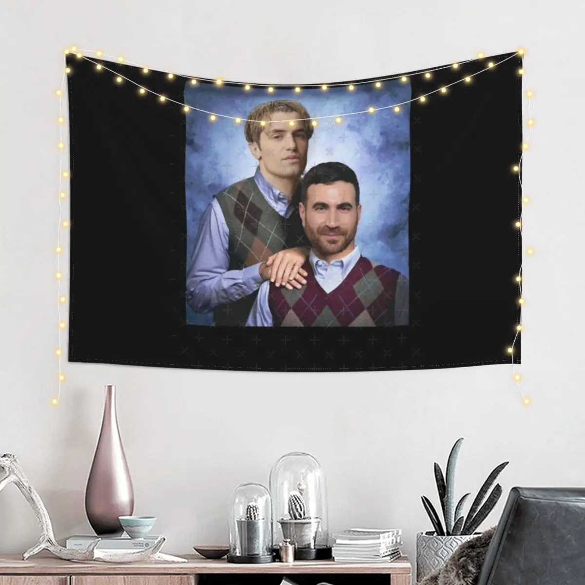 Brothers Pose Jamie Kent Step Tartt and Roy Tapestry Bedrooms Decor Decoration Pictures Room Wall Carpet On The Wall Tapestry