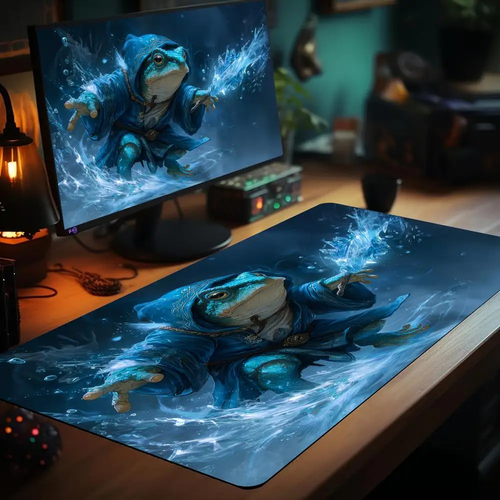 

Fantasy Frog Wizard Magic Card Playmat с зоной MTG игровой коврик сбора игровой коврик Настольный коврик Commander Battle playmat Magic Pad