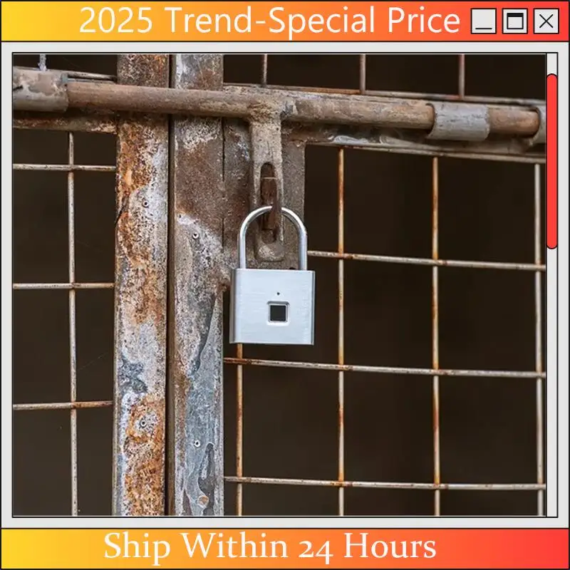 

CHYY Top Keyless USB Charging Fingerprint Lock Smart Padlock Waterproof Door Lock Portable Anti-Theft Padlock