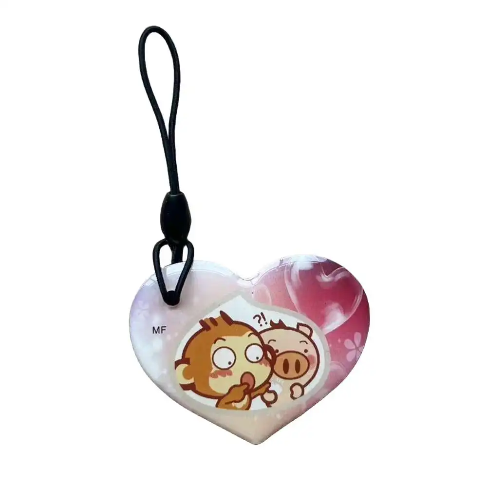 13.56MHz UID RFID NFC IC Keychain, Changeable 1K S50 Block0 Rewritable Epoxy Cartoon Keyfob Tag Access Control Clone Copy Token