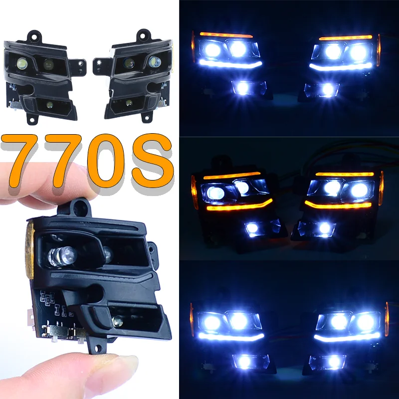 770S Headlight&taillight Double Flash Mode Sequential Turn Signals for 1/14 Tamiya RC Truck SCANIA 770S 56368 56371 Car