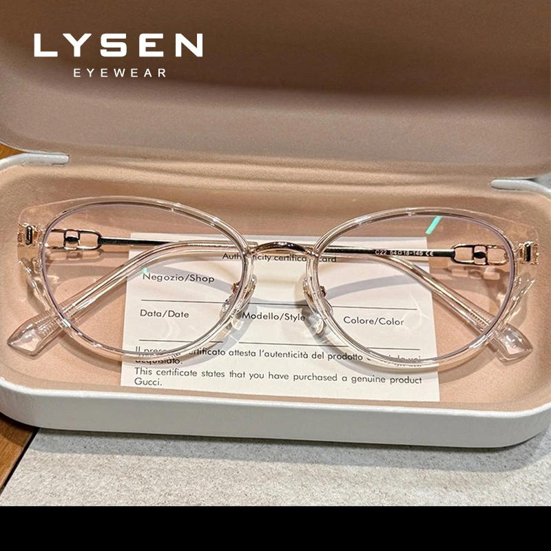 LYSEN موضة فراشة الإطار مكافحة الضوء الأزرق وصفة طبية النظارات البصرية المضادة للإشعاع النساء الرجعية القراءة قصر النظر النظارات