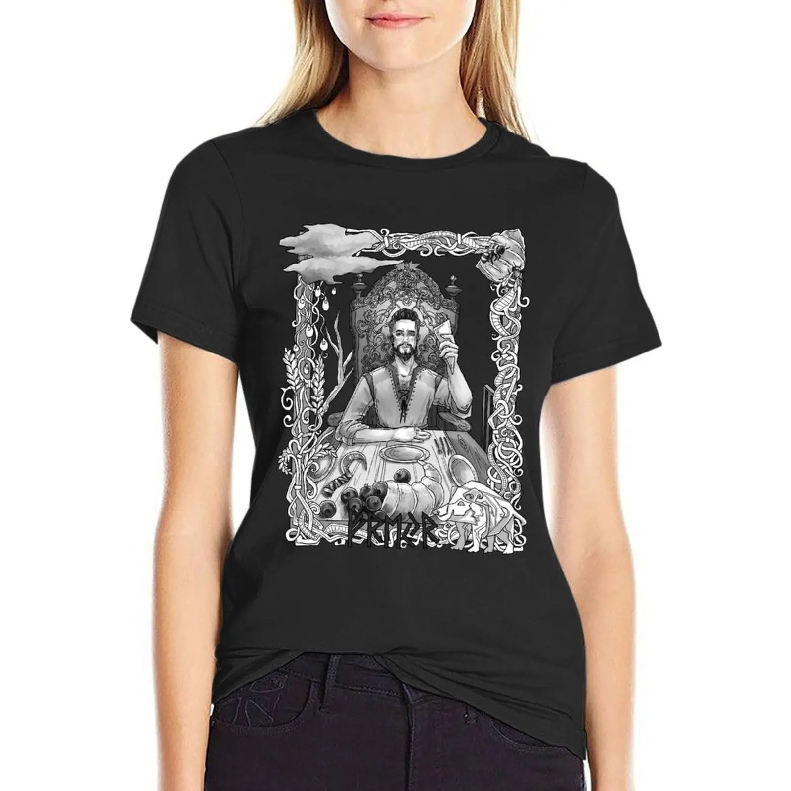 Freyr-T-shirt graphique pour femme, Dieu de la récolte et Lord of the Lords, Vêtements esthétiques, Économie mignons, Robe