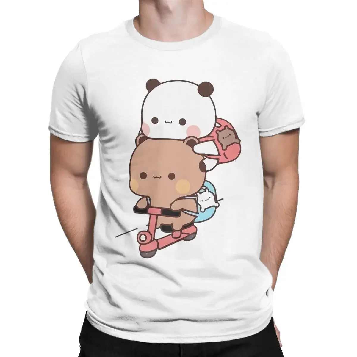 

Skating Bubu Dudu T Shirt for Men 100% Cotton Creative T-Shirts O Neck Cartoon Bear Tees Short Sleeve Clothes 4XL 5XL 6XL