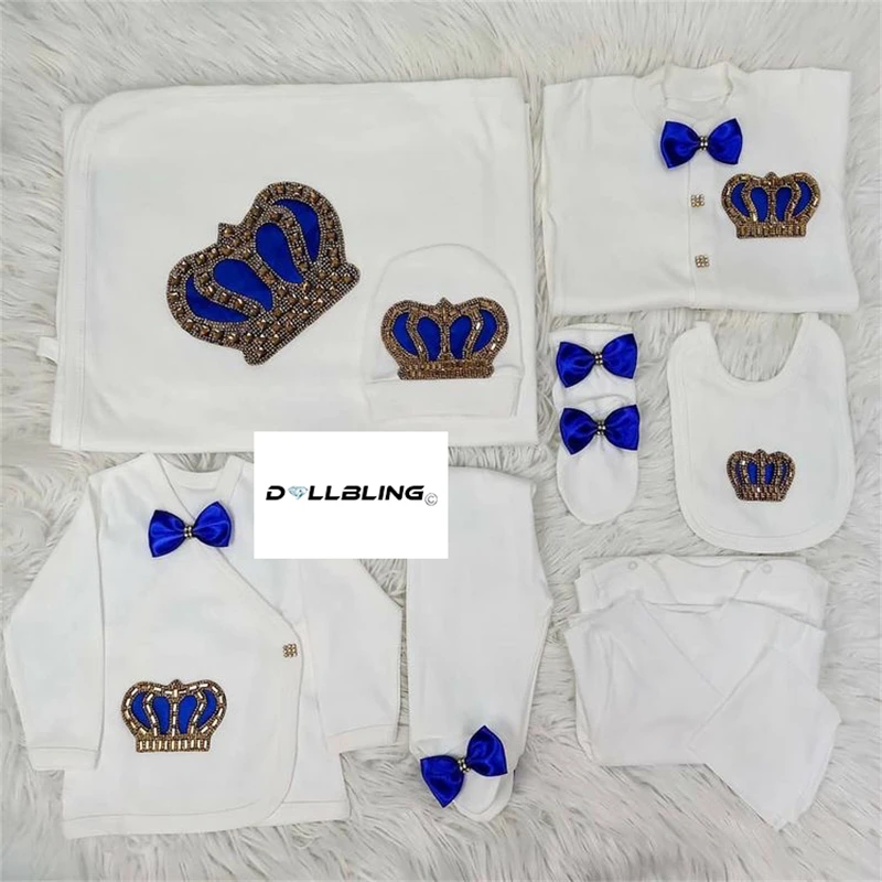 8. 10pcs Newborn Baby Boy Outfits Set Kids Clothing Real Cotton Infant Care Products Body Suit Shirt Pants