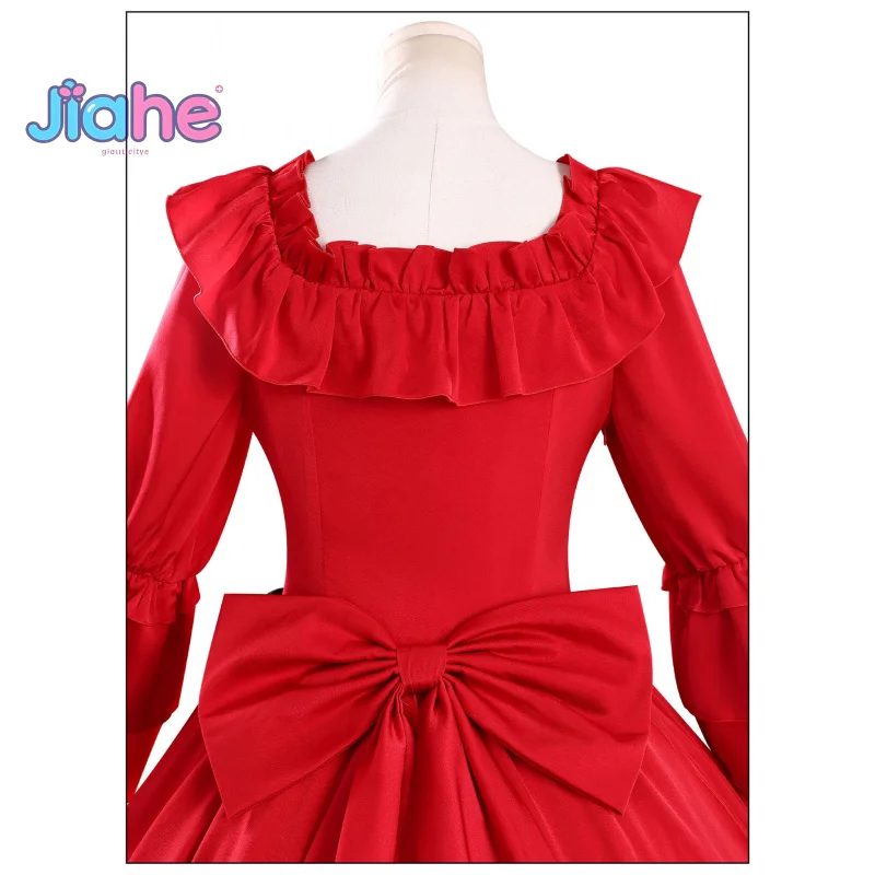 Fantasia de cosplay de Scarlett pode perguntar por uma coisa final? Lindo vestido vermelho feminino acessórios Halloween carnaval novo uniforme